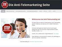 Tablet Screenshot of anti-telemarketing.net